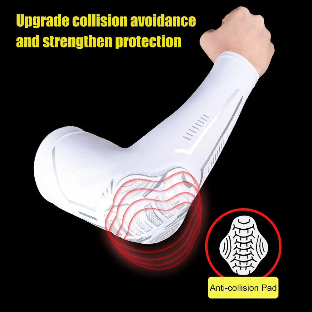 Povei Basketball Elbow Pads Compression Sleeve - Sports Support Bracers