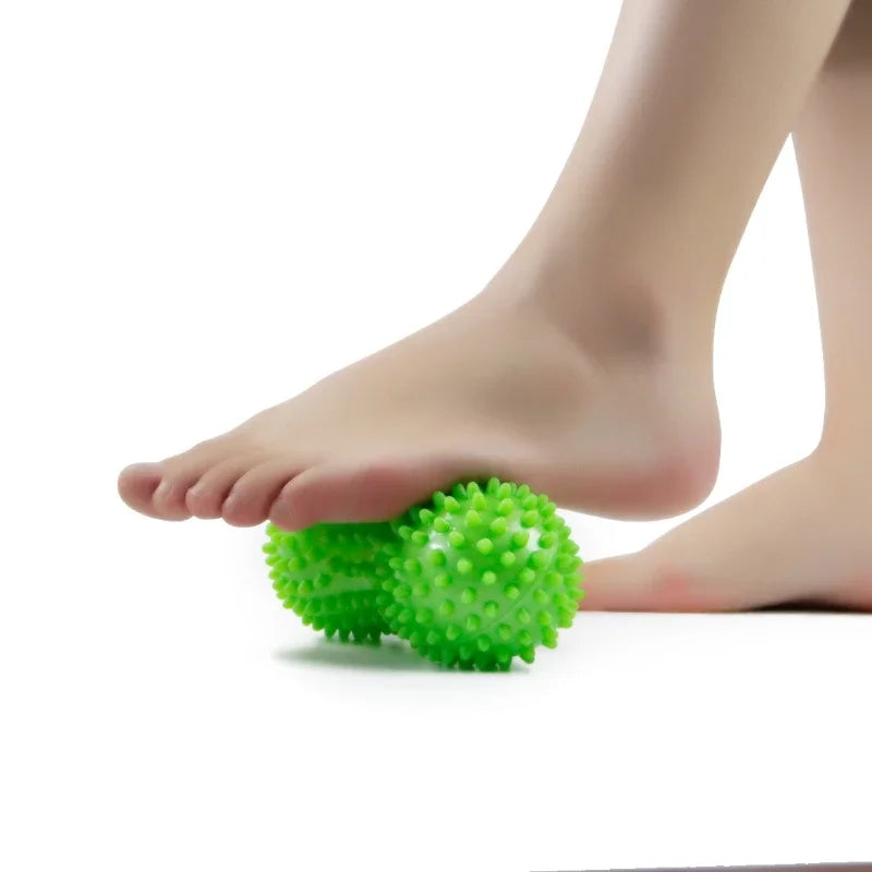 Povei Peanut Roller Lacrosse Spiky Ball Set for Pain Relief