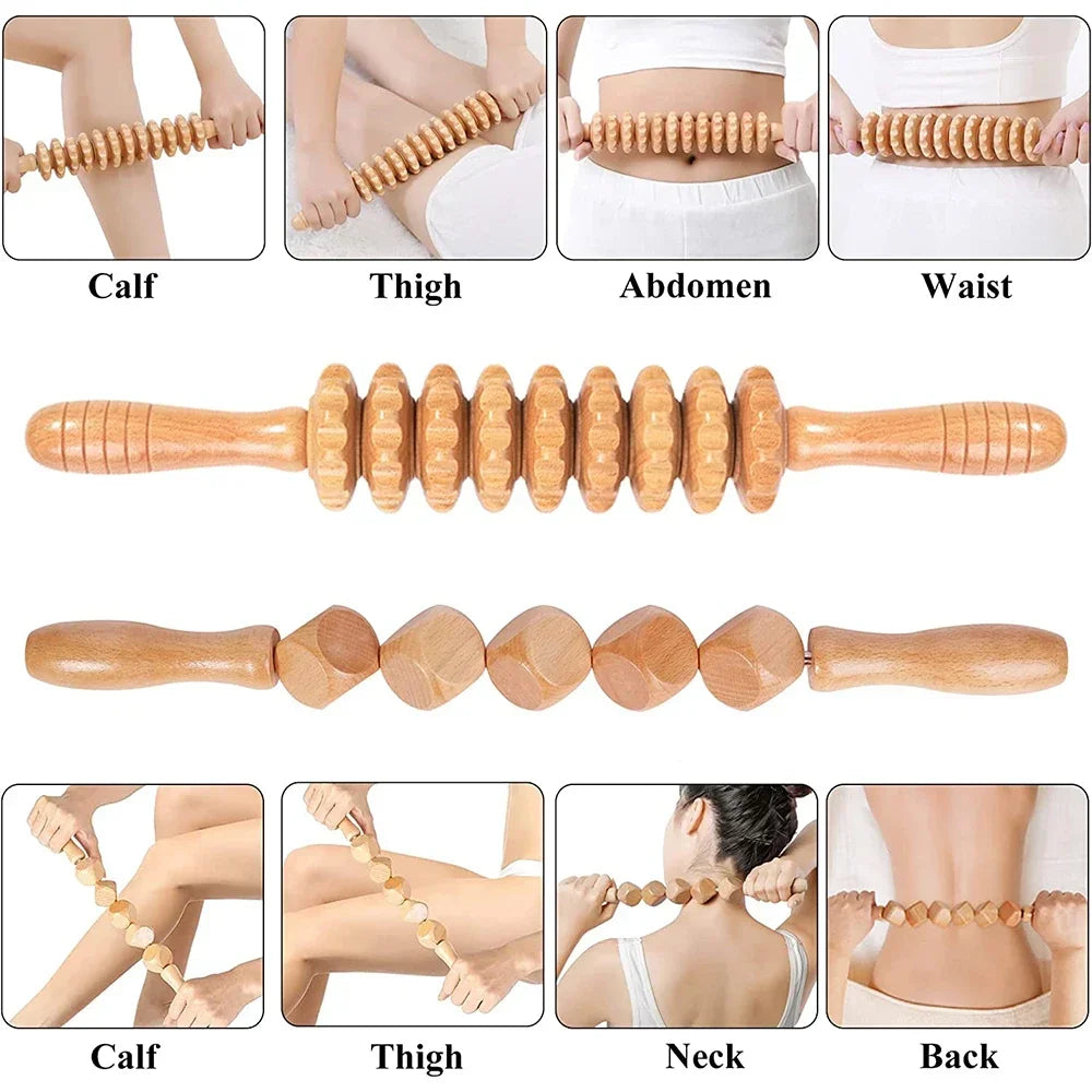 Povei Wood Therapy Lymphatic Drainage Massager for Muscle Release & Body Contouring