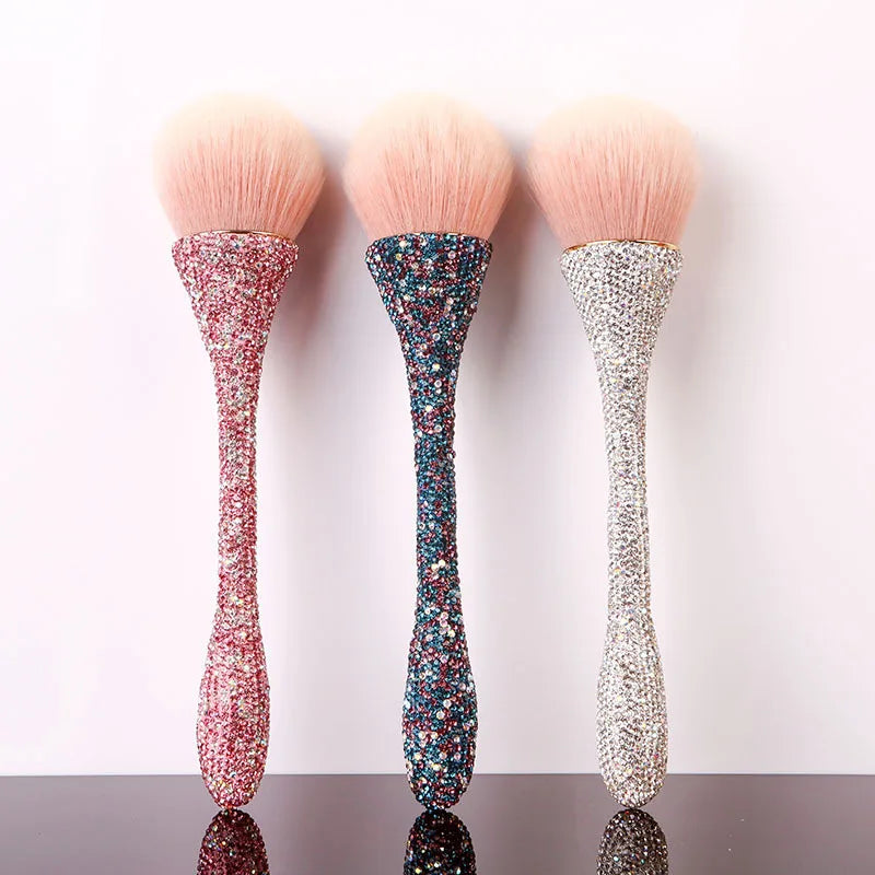 Povei Diamond Handle Makeup Brush for Professional Application