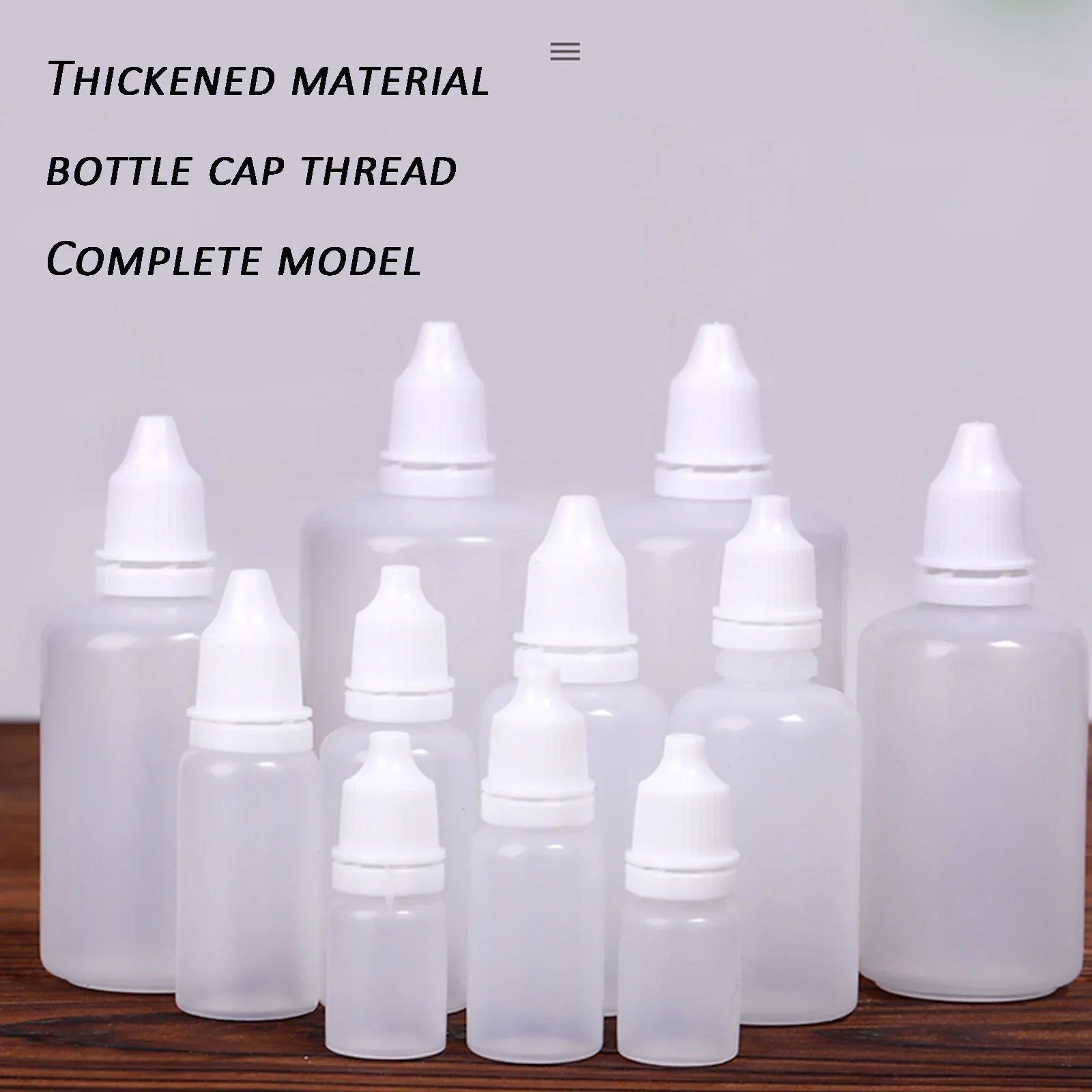 Povei 5-100ml Squeezable Drop Bottle Set for Liquids and Samples