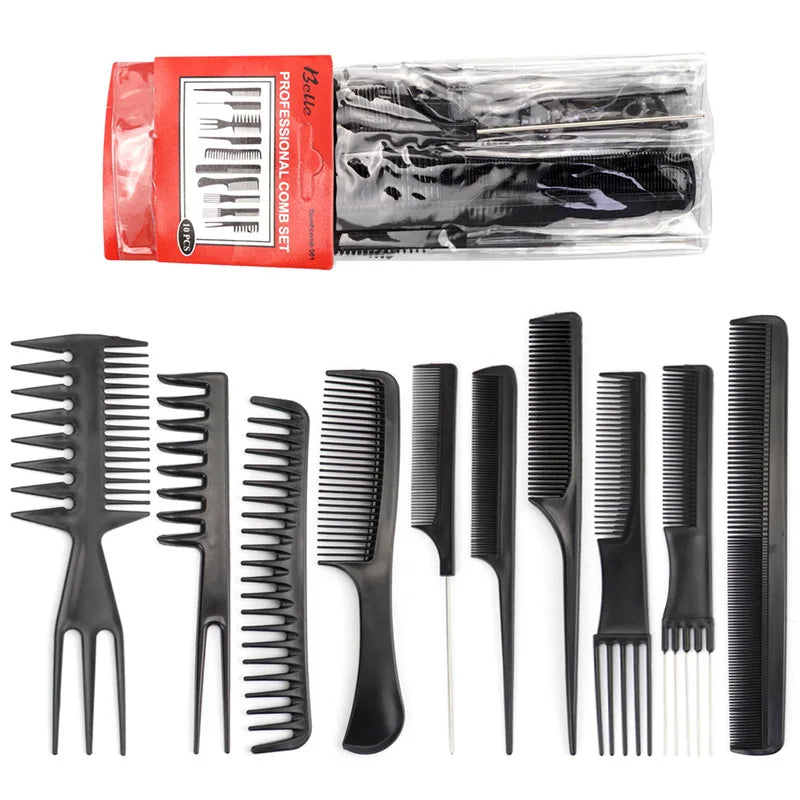 Povei Hair Styling Comb Set: Professional Barber Hair Cutting Combs and Salon Tools