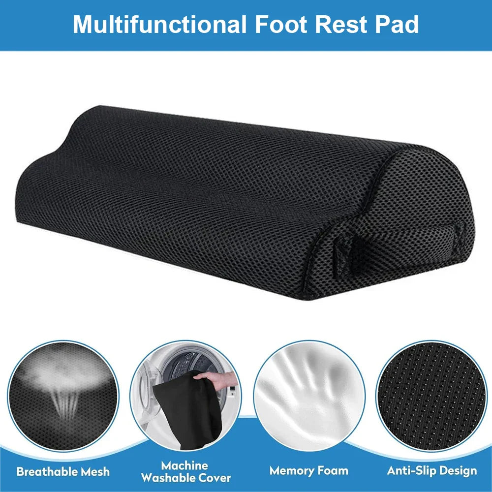 Povei Memory Foam Foot Rest: Office Desk Foot Stool for Support and Relaxation