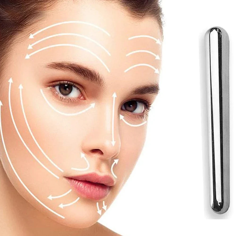 Povei Stainless Steel Gua Sha Face Massage Tool for Pain Relief