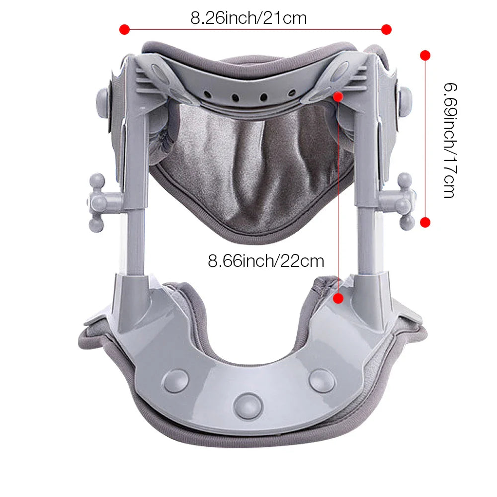 Povei Adjustable Neck Brace with Heating and Traction Support