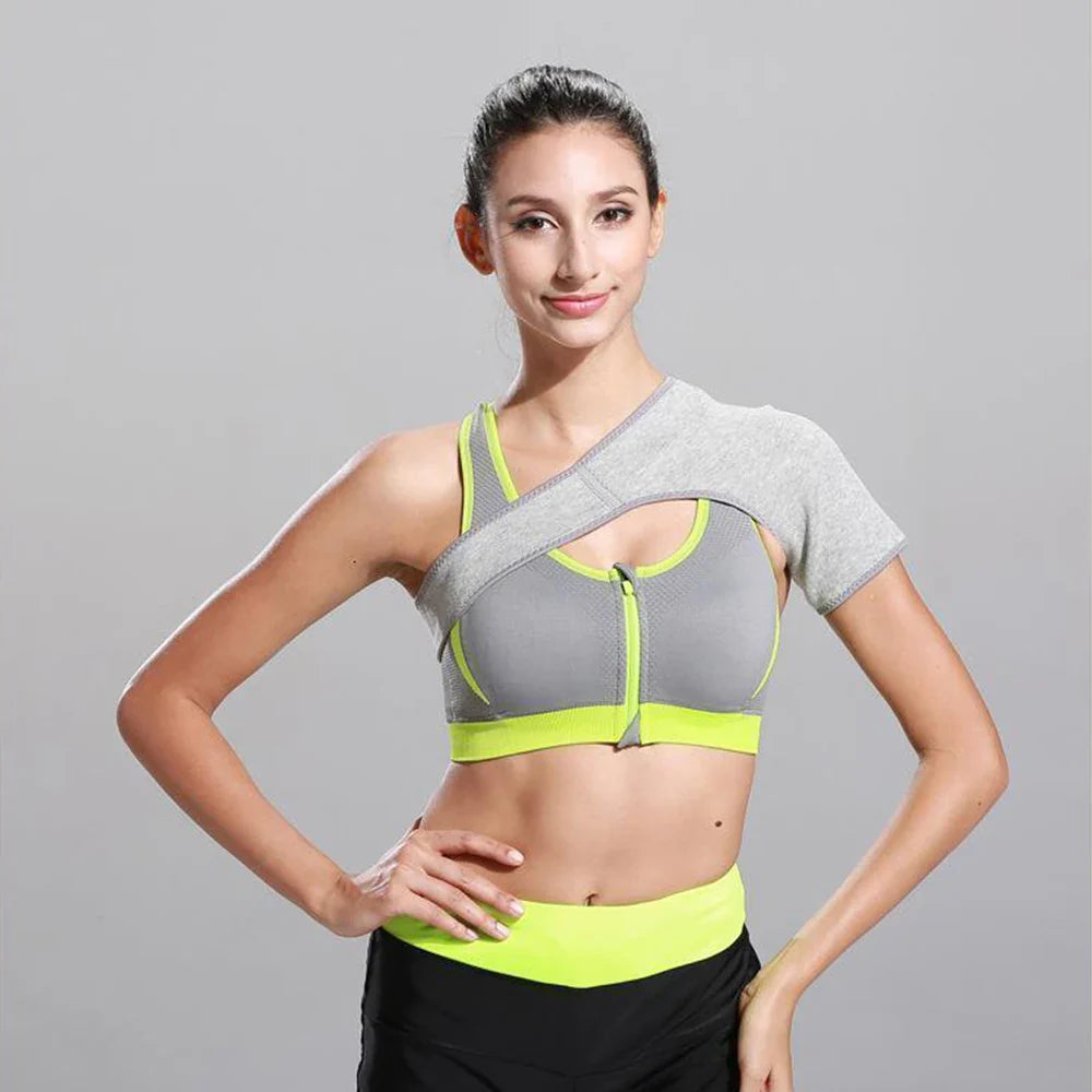 Povei Bamboo Charcoal Back Support Shoulder Guard Brace - S-XL