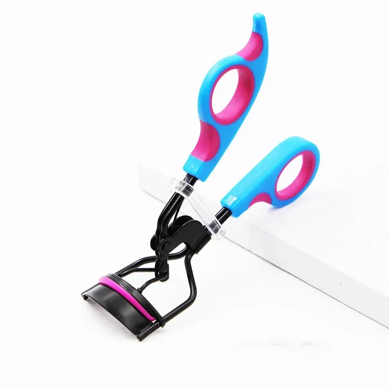 Povei Dual-Color Eyelash Curler: Women's Portable Makeup Tool