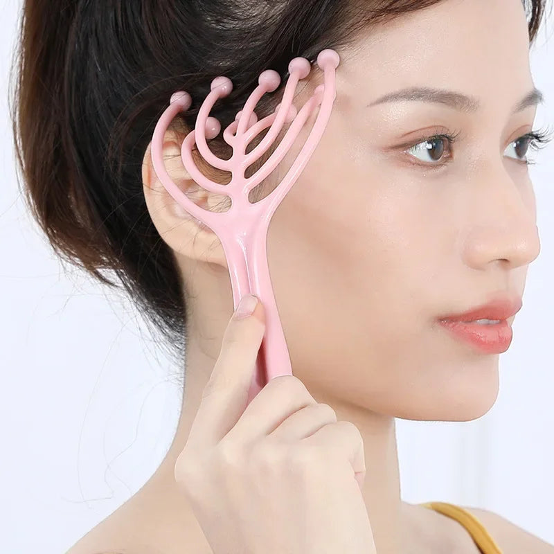 Povei Claws Head Massager Hand Held Scalp Massage Roller for Hair Growth