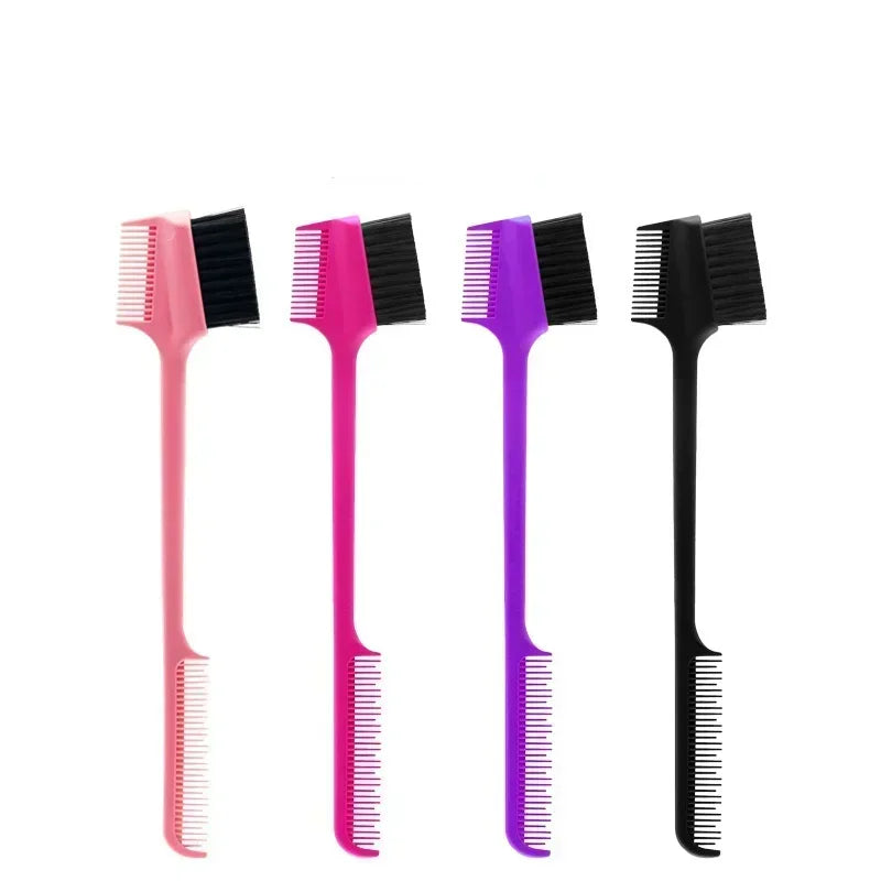 Povei 3-In-1 Eyebrow Brush Comb: Double Sided Edge Control Tool