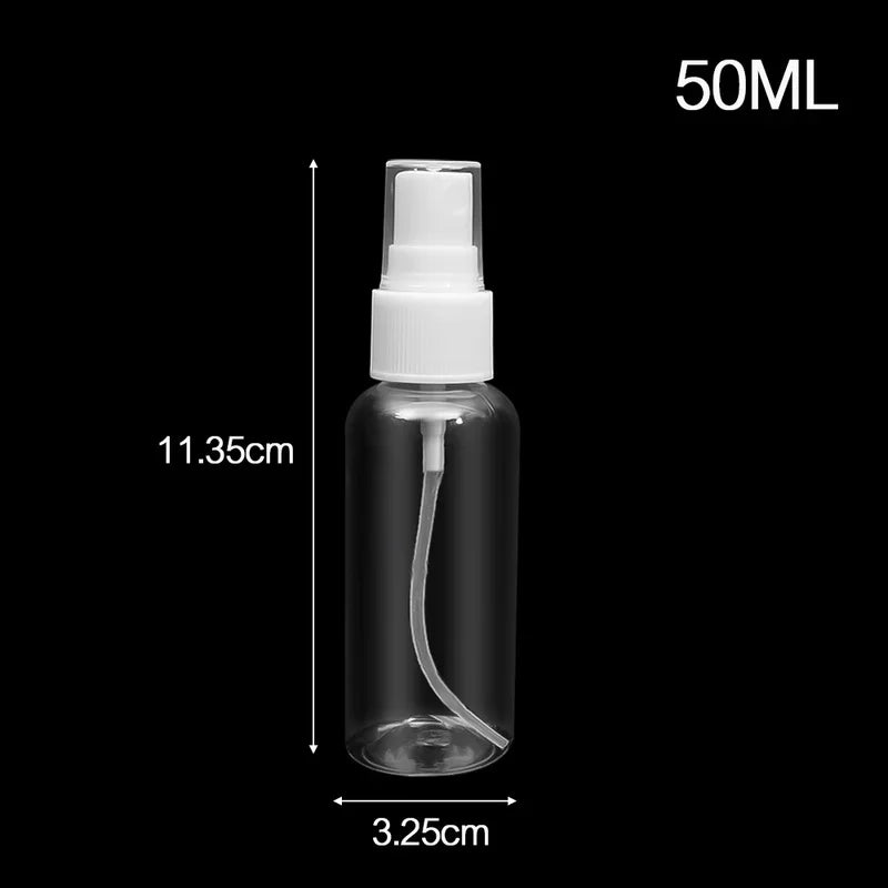 Povei 10-250ml Transparent Refillable Mist Spray Bottle for Perfume & Essential Oils