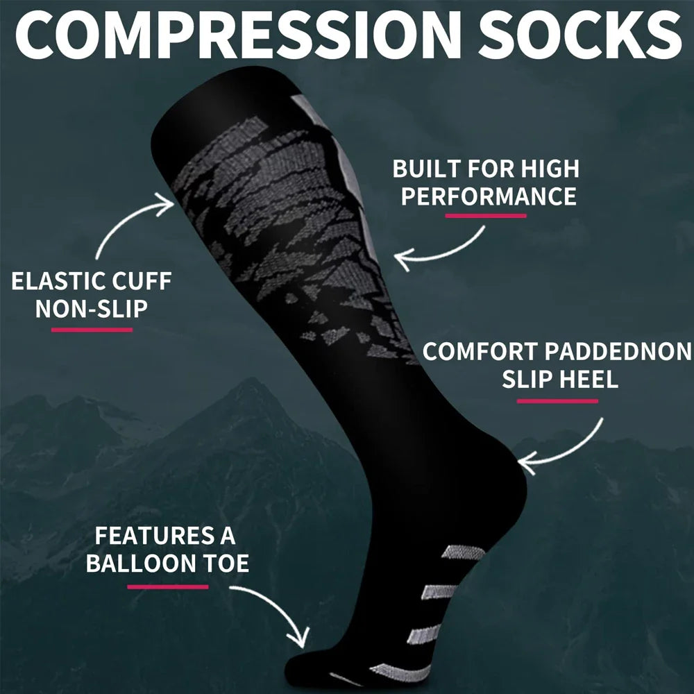 Povei 15-20 MmHg Compression Socks for Men and Women