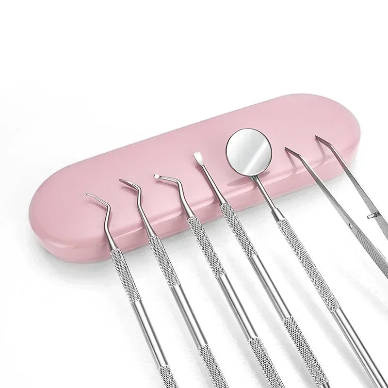 Povei Dental Care Kit: Mirror, Scaler, Pick, Spatula - Laboratory Equipment, Dentist Gift