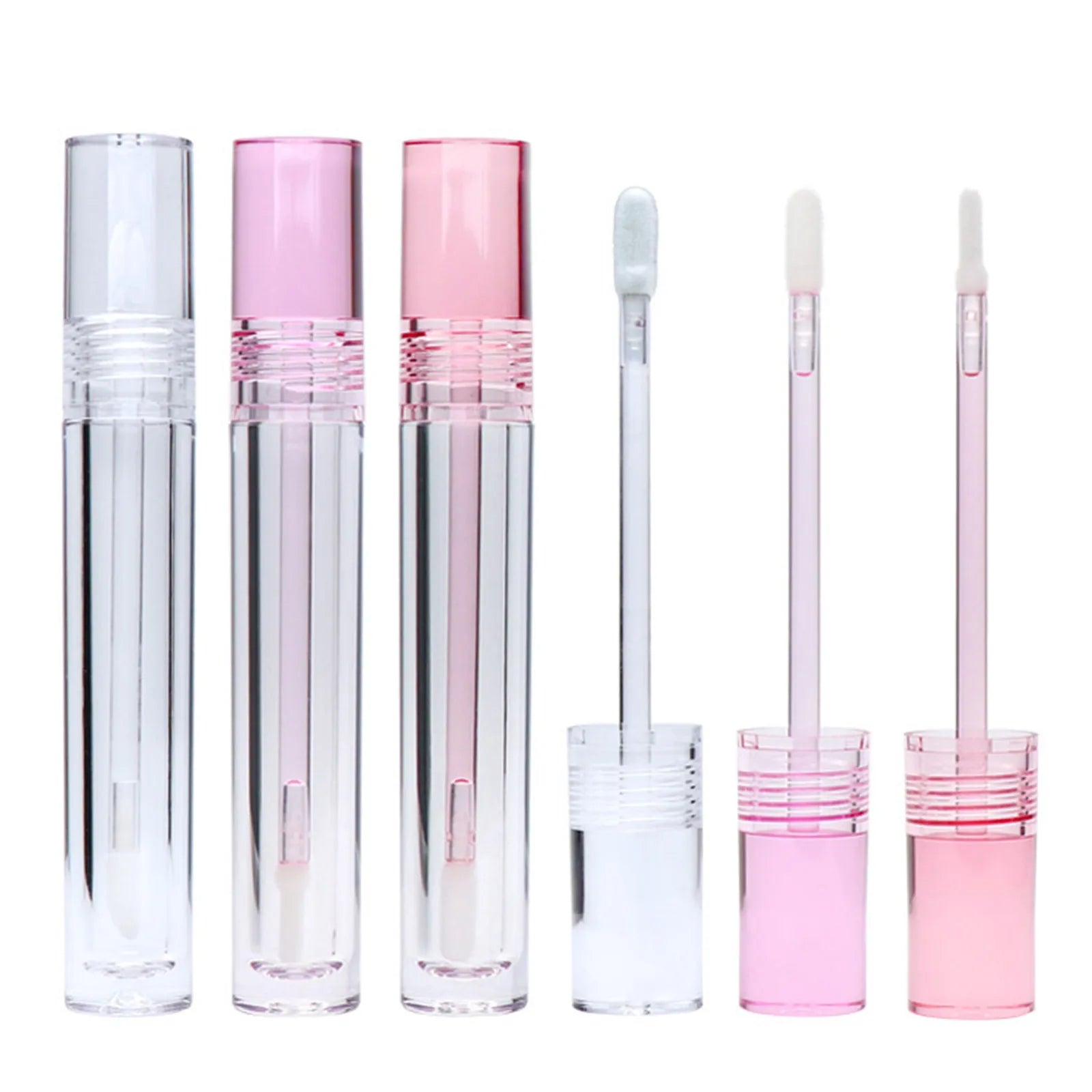 Povei 7.8ml Clear Lipstick Lip Glaze Gloss Container Mascara Eyeliner Cosmetics Pack