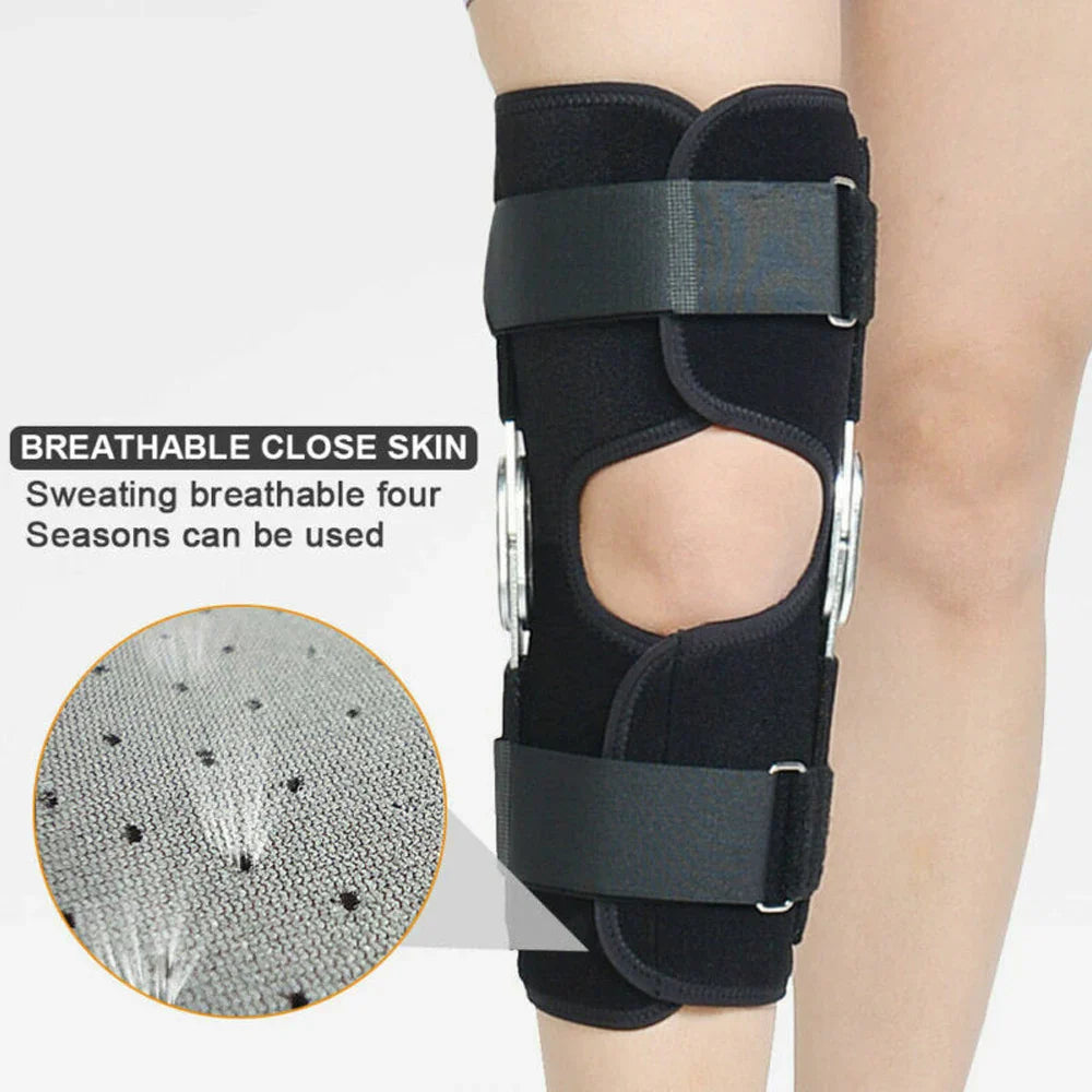 Povei Adjustable Knee Brace with Side Stabilizers for Recovery and Support