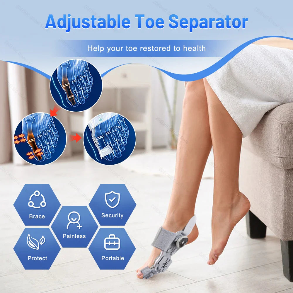 Povei Bunion Corrector Toe Separator Straightener Hallux Valgus Relief Protector