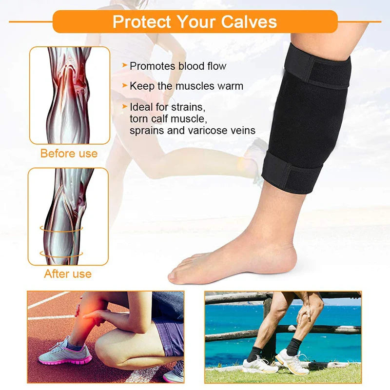 Povei Calf Compression Sleeve for Runners Muscle Tear Strain Support