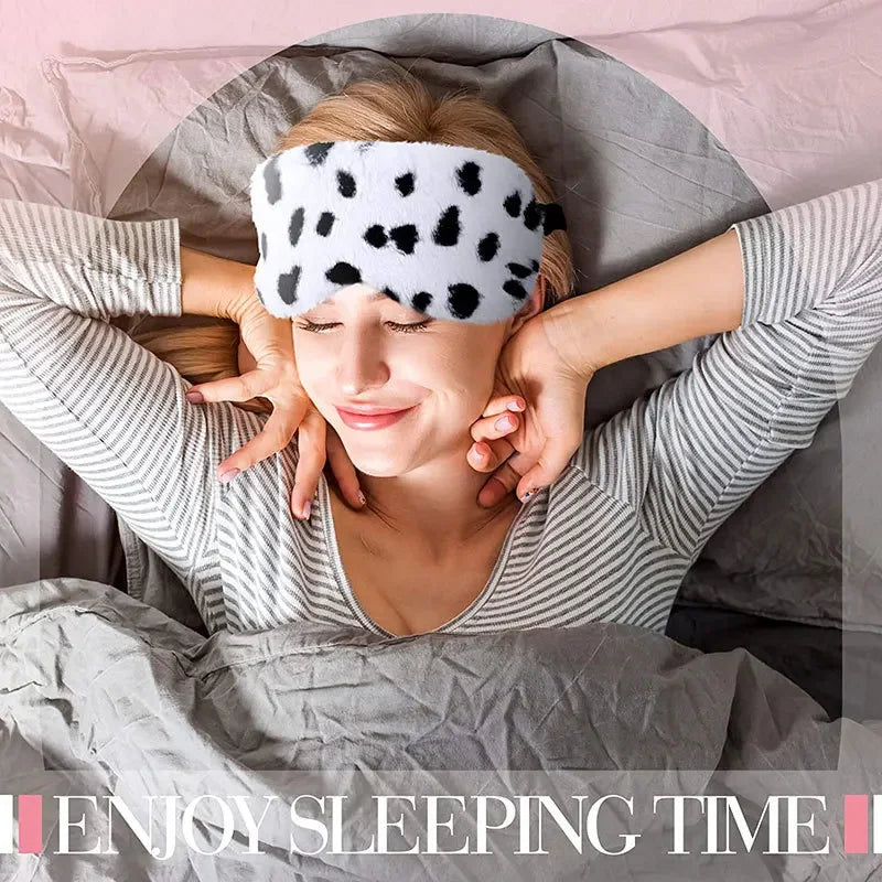 Povei Cloud Love Eye Mask: Soft Plush Sleeping Blindfold for Healthier Naps