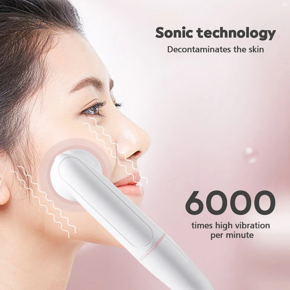 Povei Dual Speed Electric Face Cleanser: Waterproof Vibrating Facial Brush