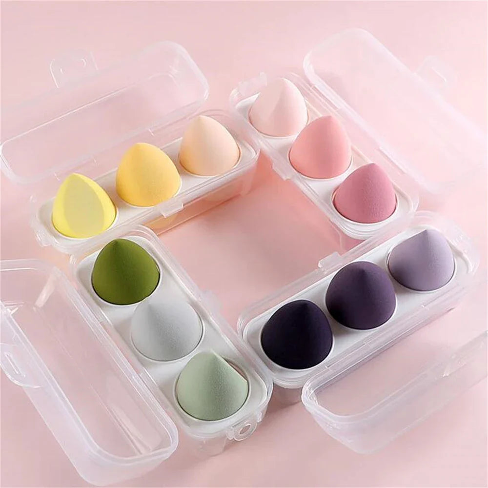 Povei Makeup Blender Sponge Set with Storage Box - Beauty Tools for Flawless Application