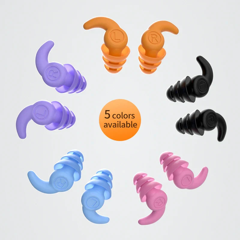 Povei Silicone Earplugs: Soundproof, Waterproof, Lightweight for Sleep & Travel