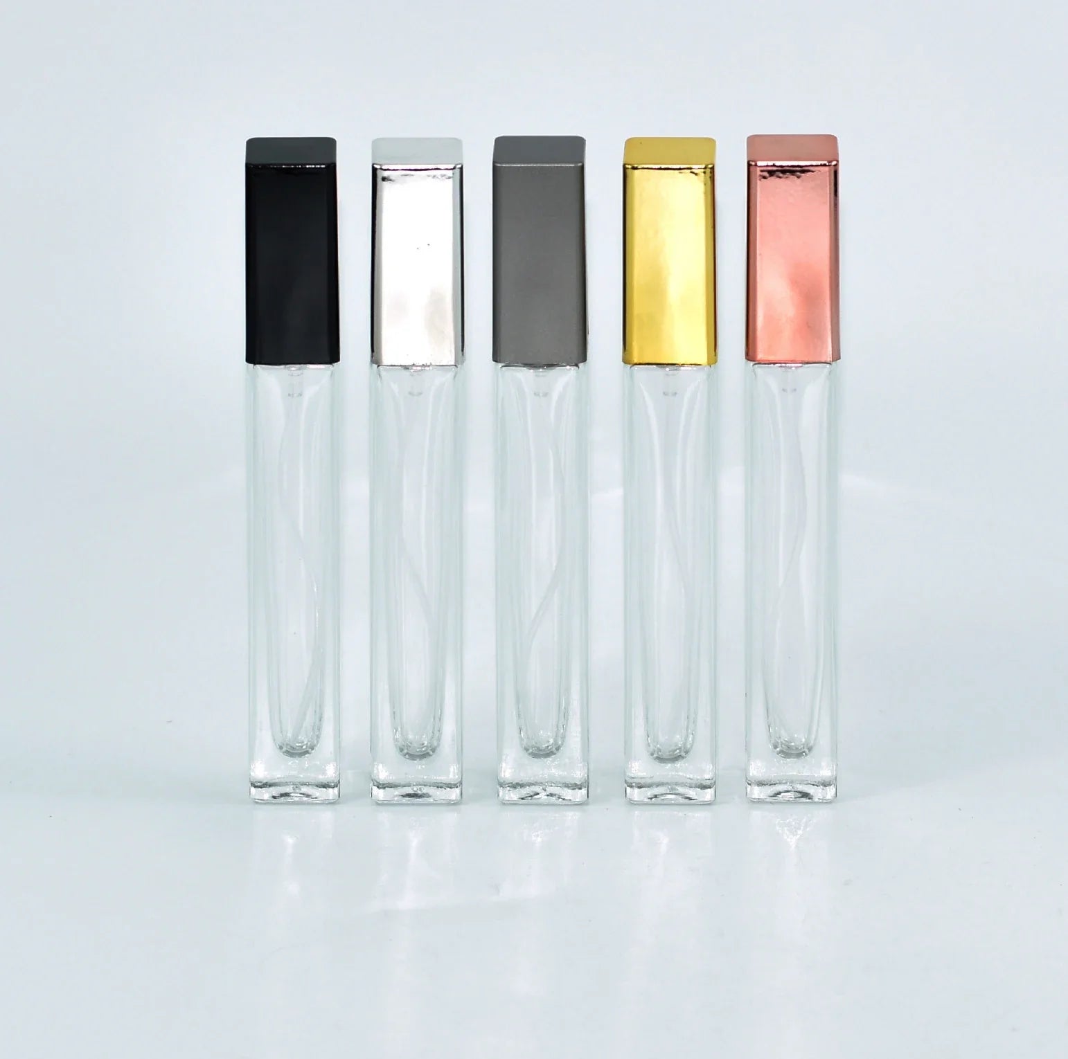 Povei 10ml Square Glass Spray Bottles for Perfume Atomizer and Travel Cosmetic Use