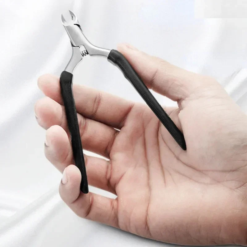 Povei Cuticle Nipper Clipper Ingrown Toenail Scissors Dead Skin Remover Edge Cutter