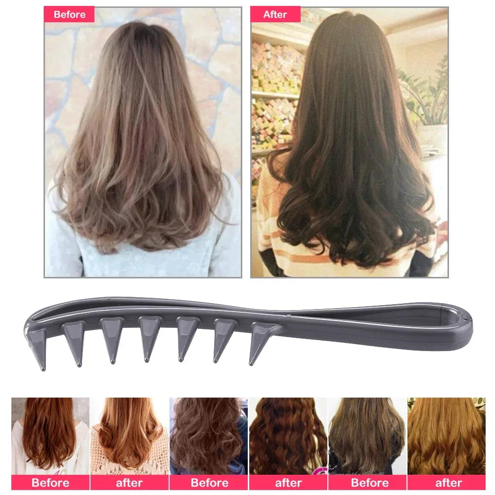 Povei Curly Hair Salon Comb for Styling and Massaging Hair