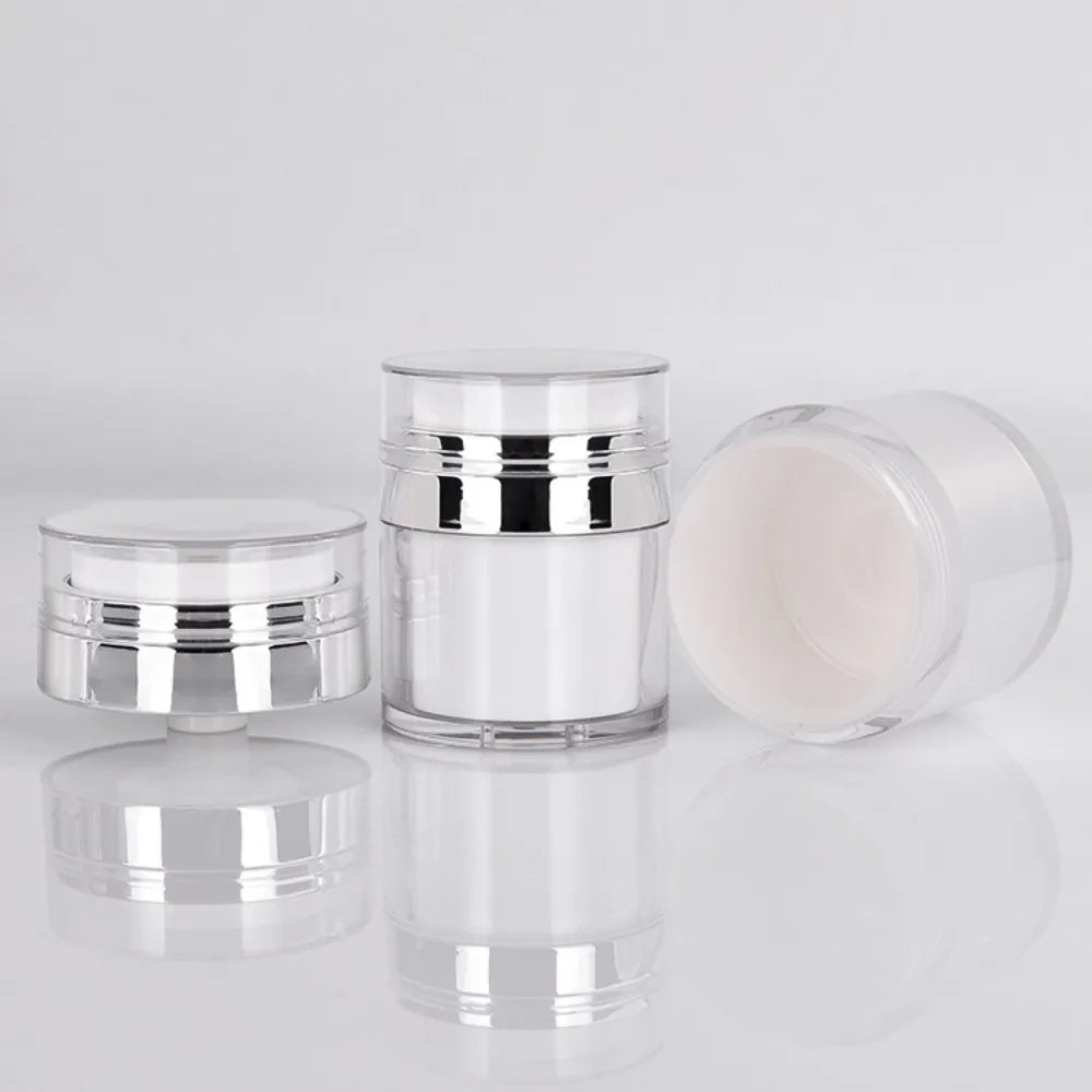 Povei Airless Pump Jars - Cream, Gel, & Lotion Dispenser Jar