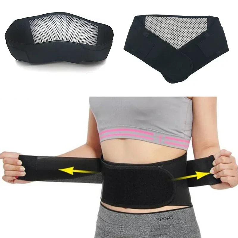 Povei Tourmaline Self-Heating Magnetic Lumbar Waist Support Brace