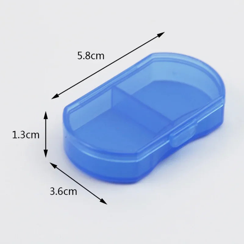 Povei Mini Pill Medicine Box Dispenser Case Organizer Splitter Holder