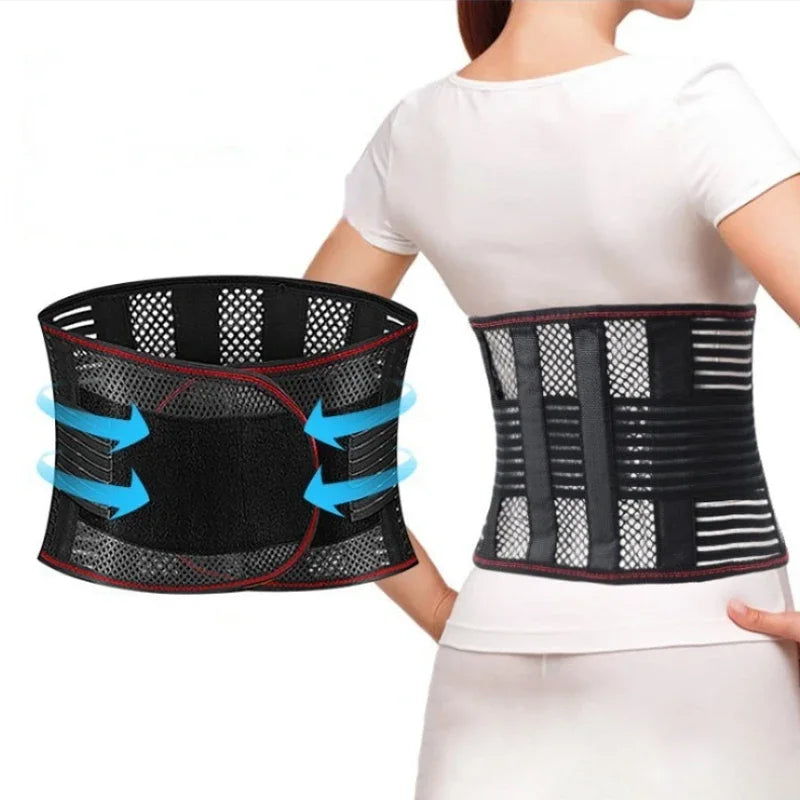 Povei Breathable Back Brace Waist Trainer for Men and Women