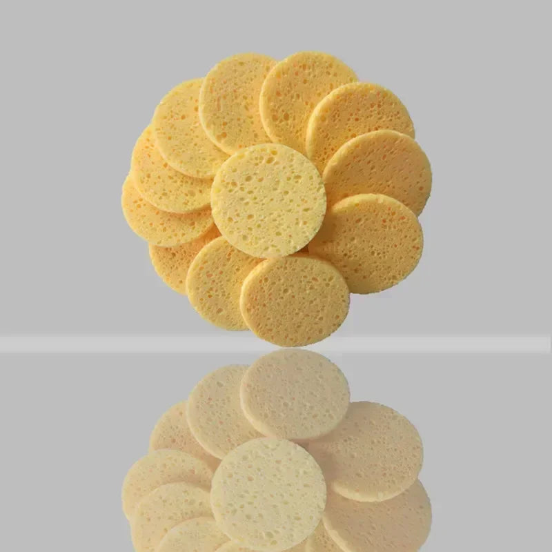 Povei Compressed Cleanser Sponge Puff for Spa Exfoliating Face Care