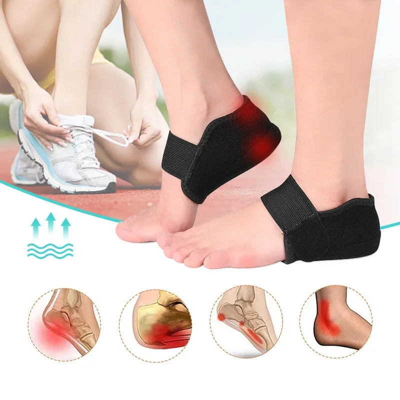 Povei Silicone Heel Cup Cushion for Plantar Fasciitis Spurs - Foot Care Inserts