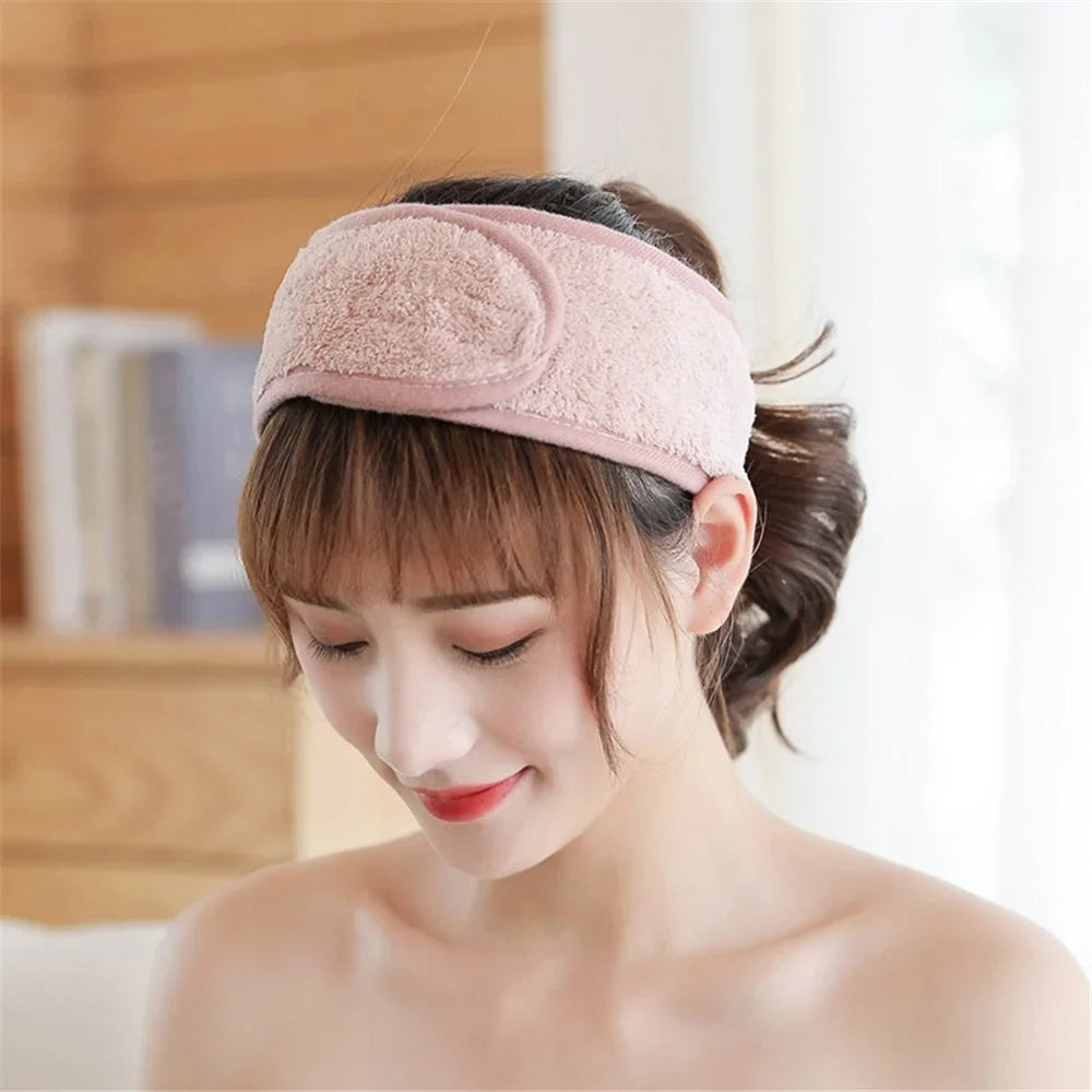 Povei Adjustable Facial Headband for Makeup and Washing Hair