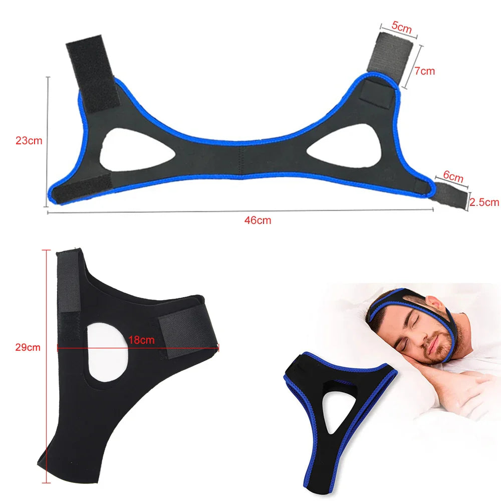 Povei Anti Snore Chin Strap | Sleep Aid for Night Time | Unisex Snore Belt