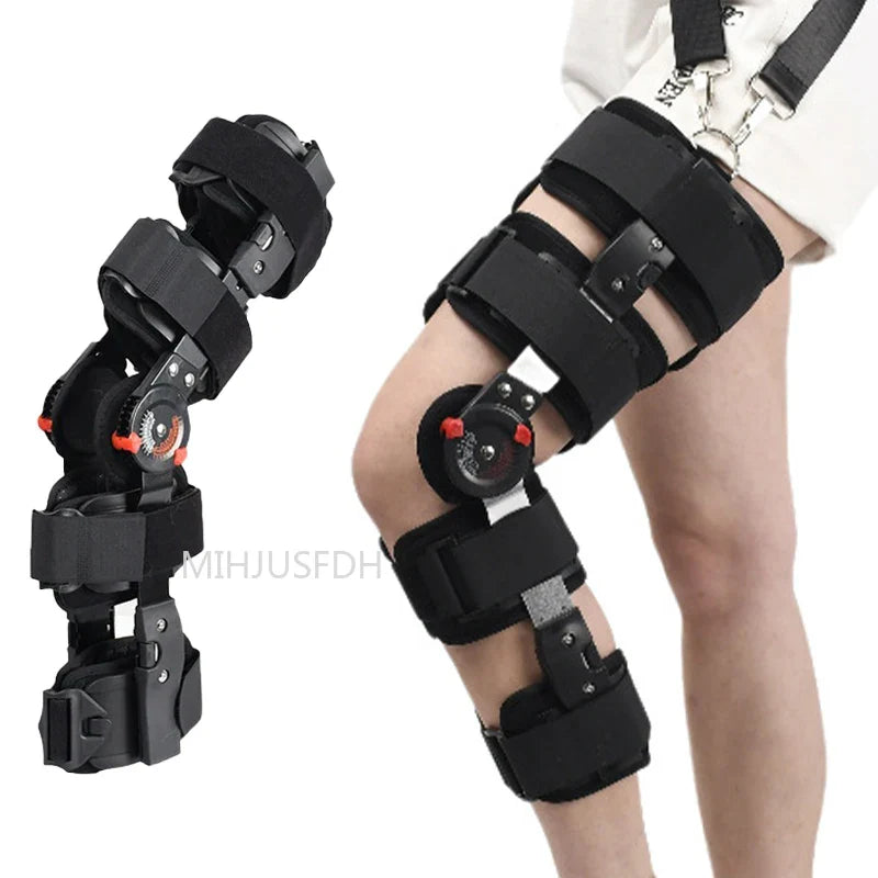 Povei Hinged Knee Brace Orthopedic Support Stabilizer for Surgery Recovery