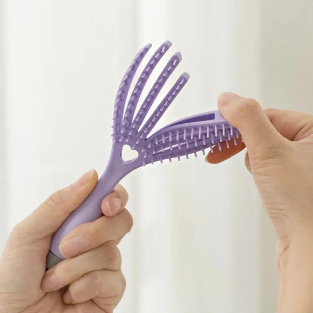 Povei Detangling Scalp Massage Hair Brush for Women - Hollow Out Design