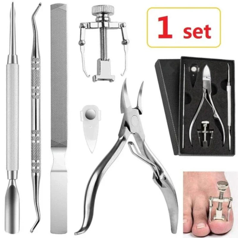 Povei Cuticle Remover Kit for Ingrown Nails Pedicure Manicure Fixer