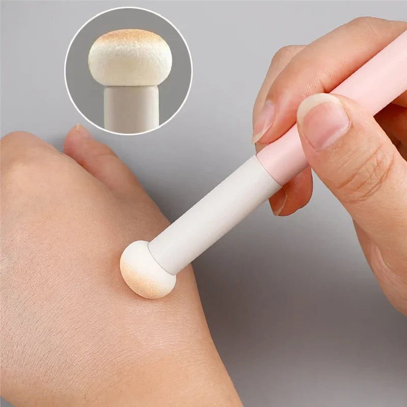 Povei Concealer Brush with Mushroom Sponge Head for Flawless Face Makeup