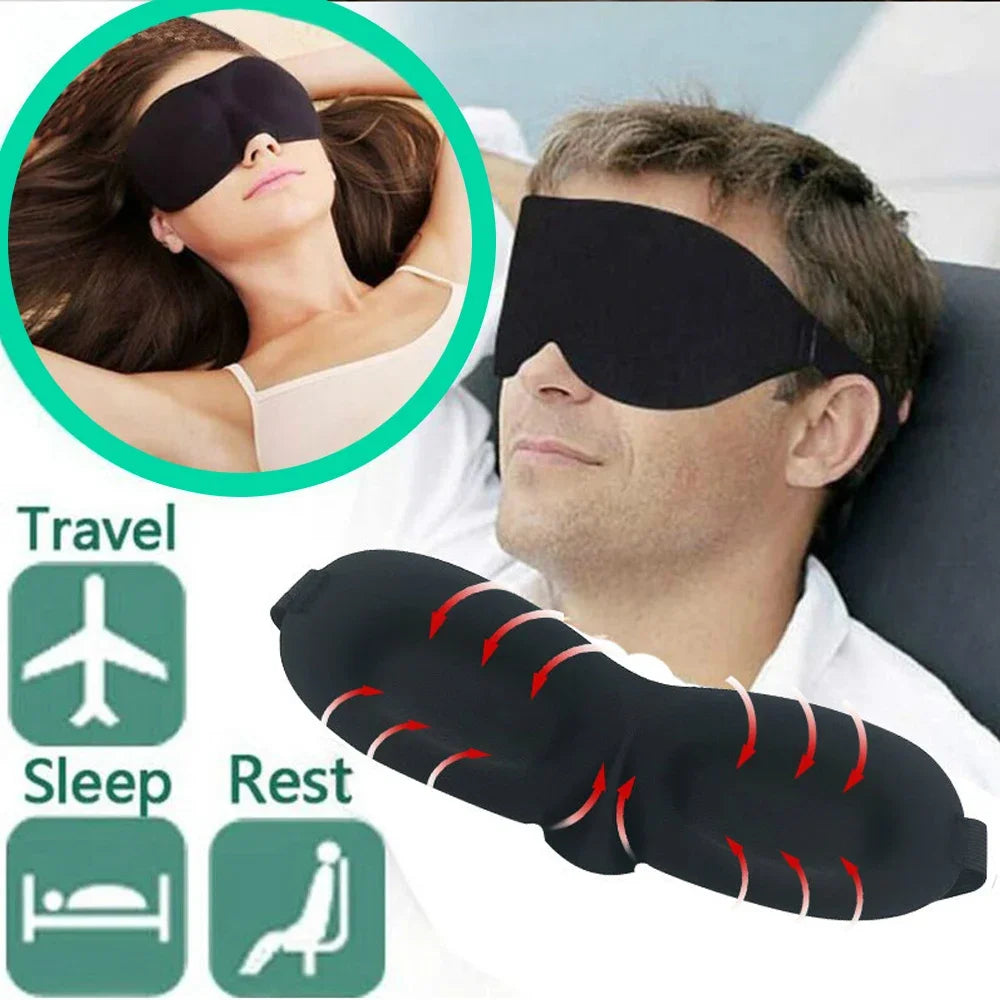 Povei Contoured 3D Eye Mask for Sleeping - Block Out Light, Unisex