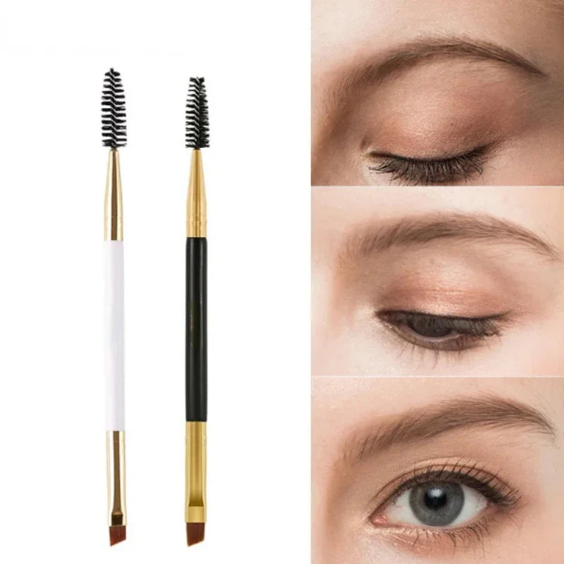 Povei Double-headed Eyebrow Brush: Professional, Multifunctional Makeup Tool for Women