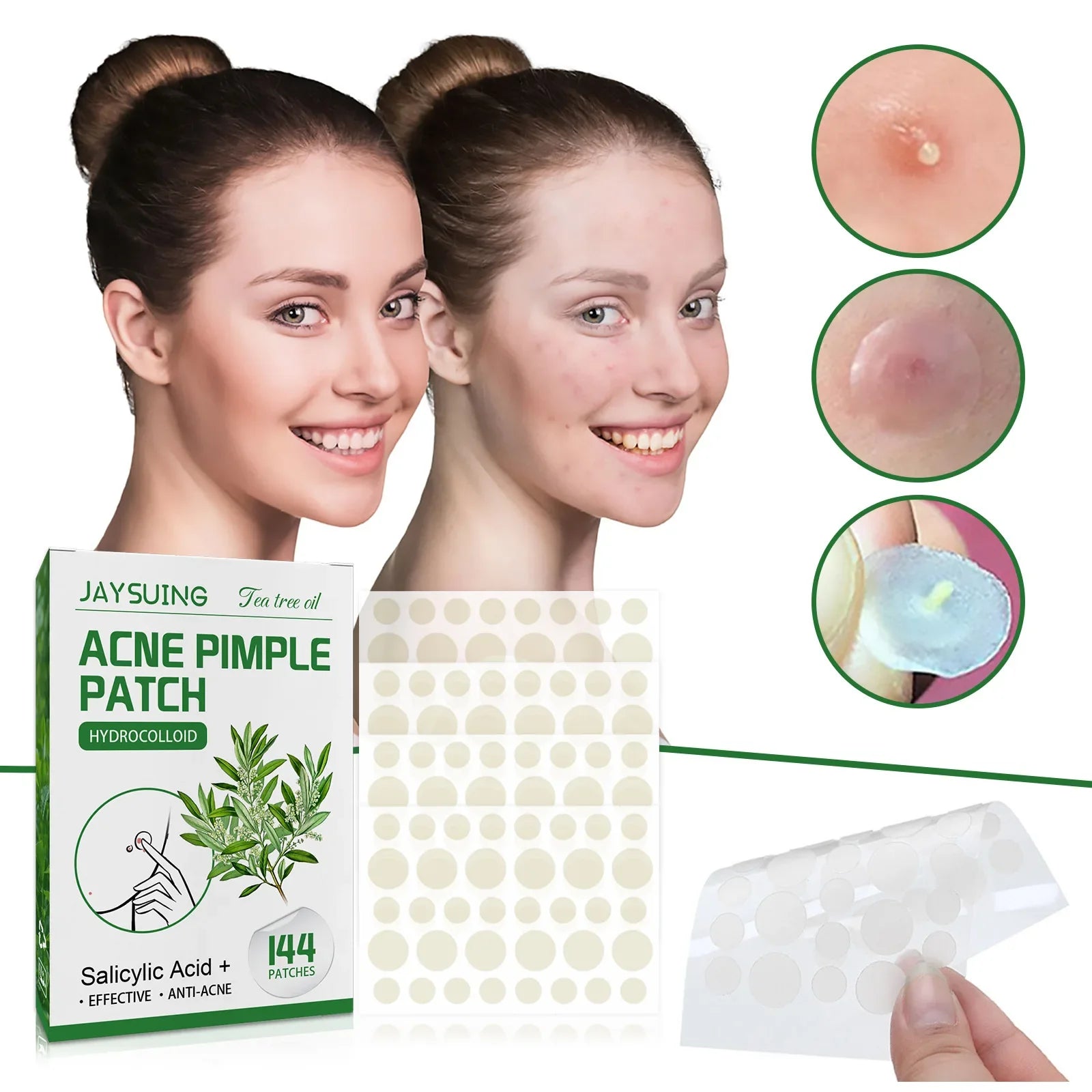 Povei A-e Pimple Patch Invisible Tea Oil Treatment Beauty Tool