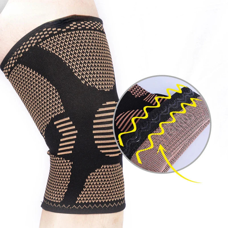 Povei Copper Knee Support Sleeve Brace for Arthritis Pain Relief & Fitness