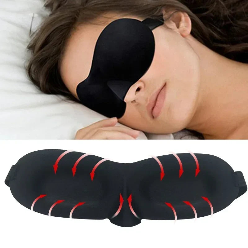 Povei Soft Memory Foam Sleep Mask for Sleeping & Travel - Blockout Light