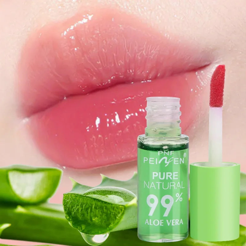 Povei Aloe Vera Lip Gloss: Moisturizing Color-changing Lipstick for Long-lasting Lips Care