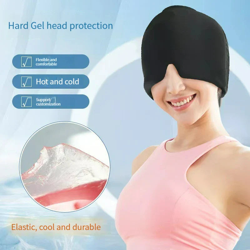 Povei Cold Therapy Headache Relief Cap for Pressure and Relaxation