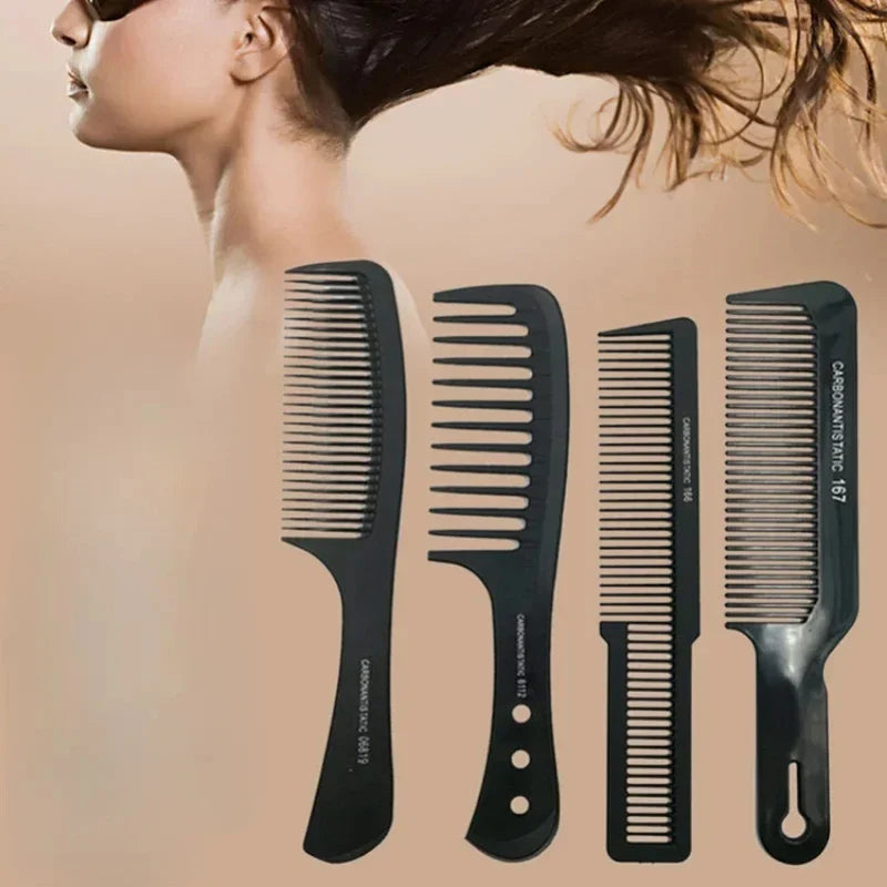 Povei Black Thickened Hair Cutting Comb - Professional Barber Styling Tool