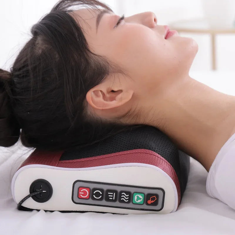 Povei Shiatsu Electric Massager Pillow for Neck Shoulder Back Body Relaxation