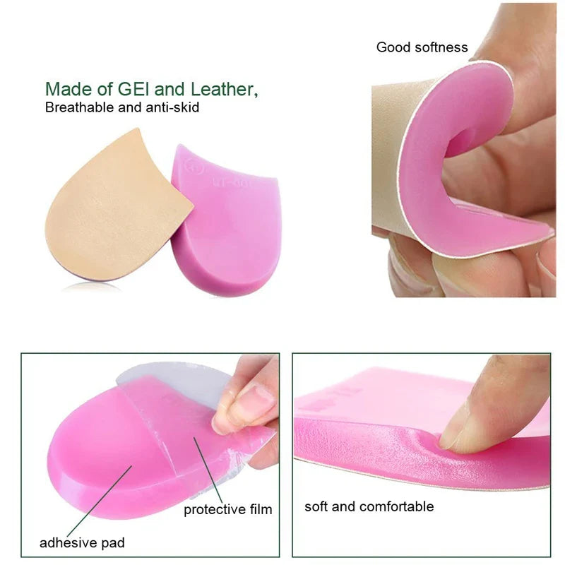 Povei Arch Support Silicone Gel Insoles for Women Flat Feet Pain Relief