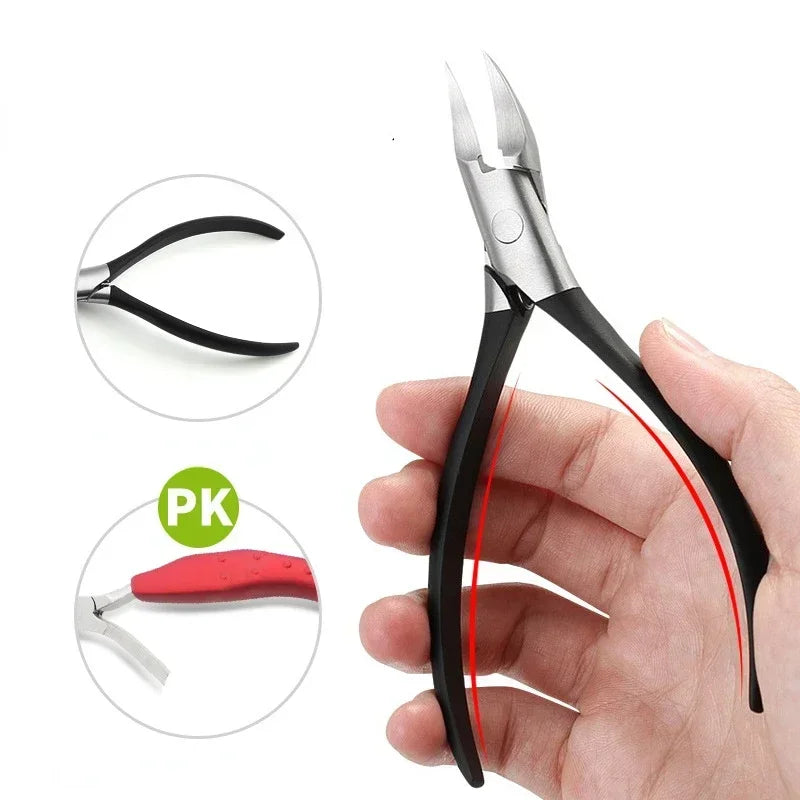 Povei Stainless Steel Nail Clippers Trimmer Ingrown Pedicure Cutter Nipper Tools